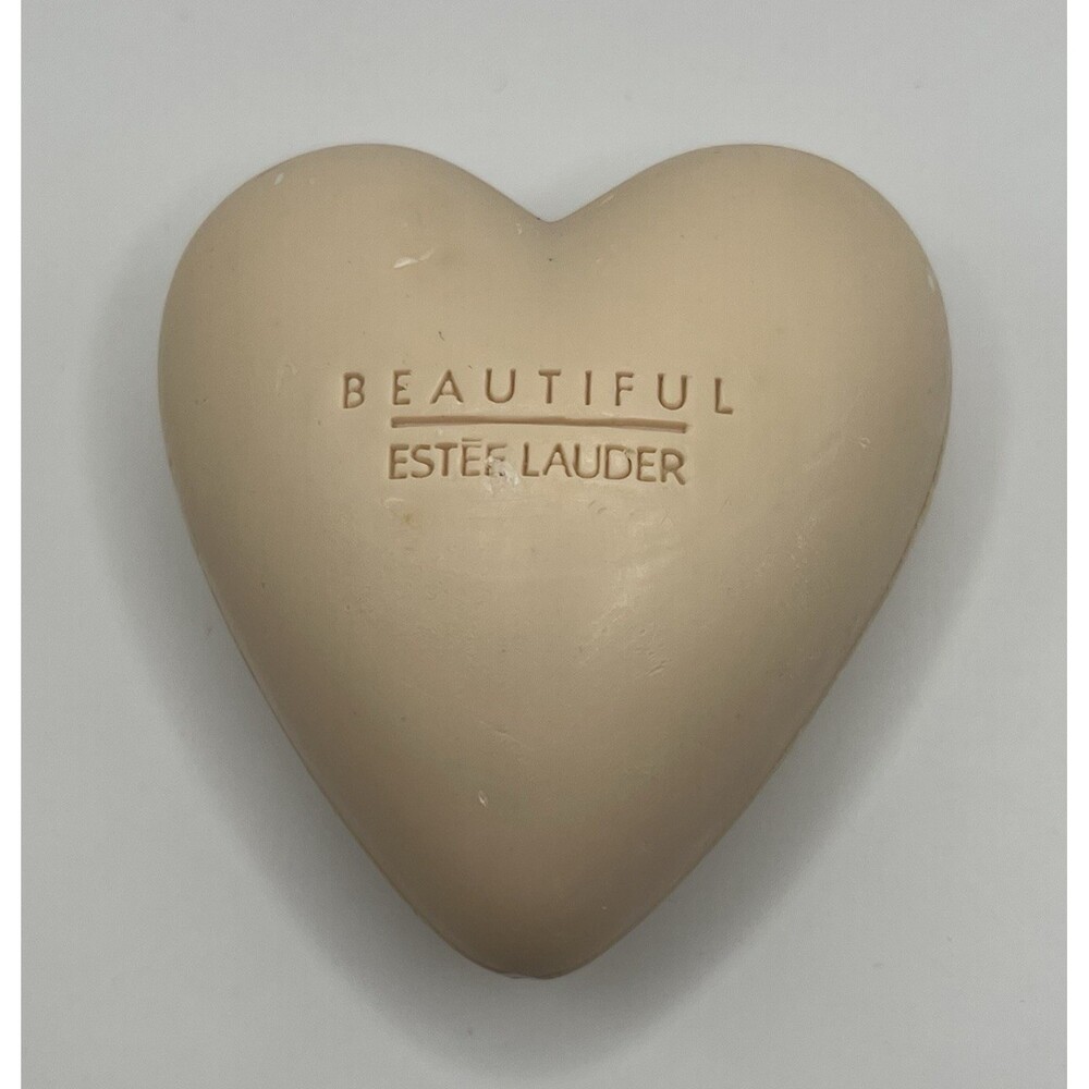 Estee Lauder BEAUTIFUL Perfumed Soap 2.5 oz Heart Shape Retired NO Seal Scuffed